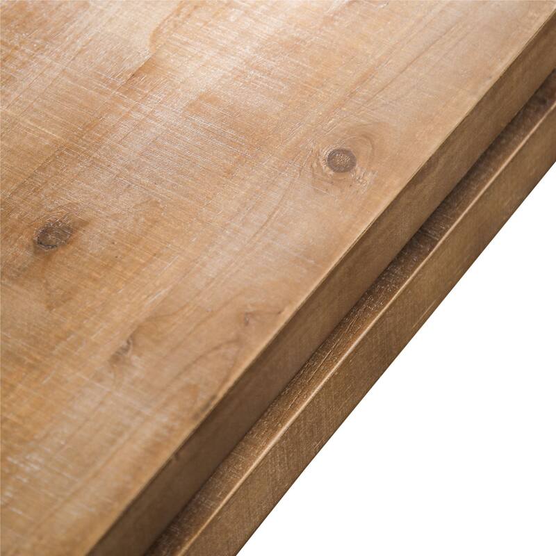 Roomfitters Modern Rectangular Wood Coffee Table with Floating Top, 47.6" Long for Living Room