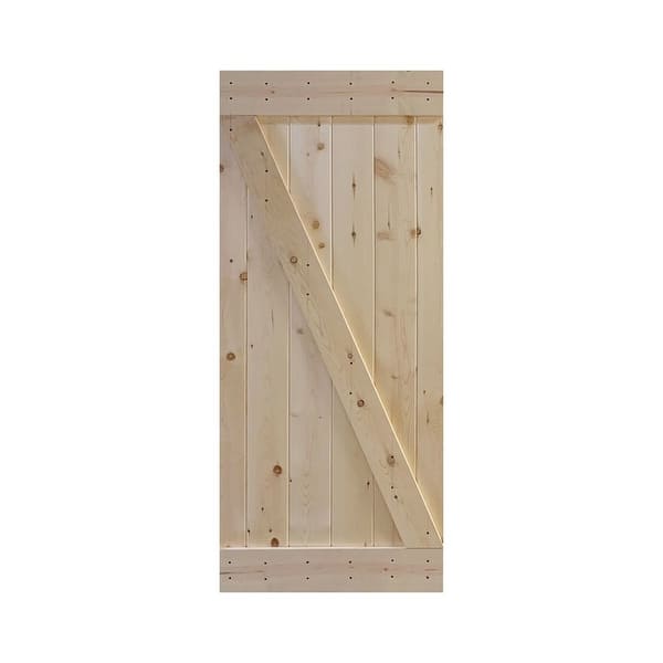 Shop Black Friday Deals On Assembled Unfinished Interior Sliding Barn Door Without Installation Hardware Kit Overstock 32408203
