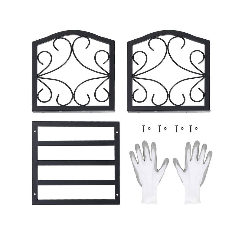 PHI VILLA 17 Inch Small Decorative Indoor/Outdoor Firewood Racks Steel Wood Storage Log Rack Holder