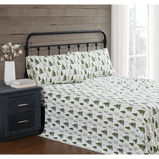 Truly Soft Printed and Solid Cotton Flannel 4 Piece Sheet Set