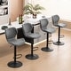 preview thumbnail 23 of 27, HOMYKA Swivel Adjustable Height Stool Set of 4 Grey