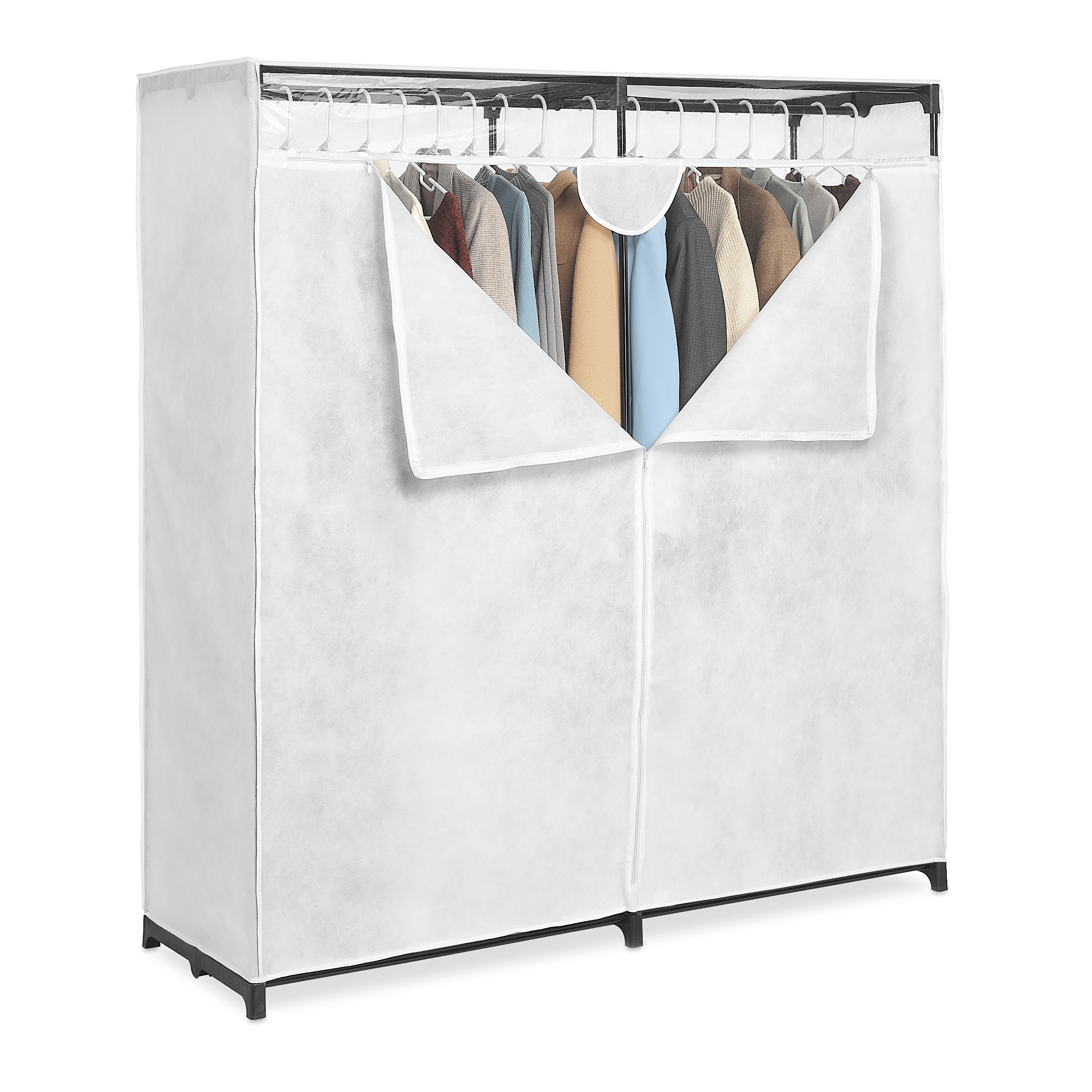 Whitmor Extra Wide Clothes Closet 60 inch White