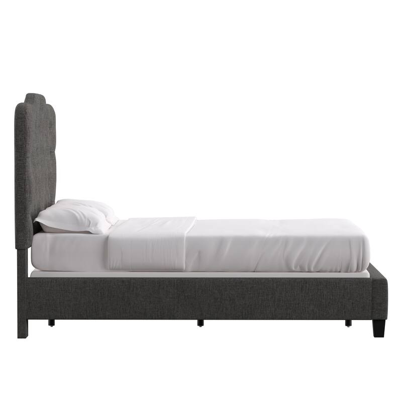 Ginny Adjustable Diamond-tufted Camel Back Bed by iNSPIRE Q Classic