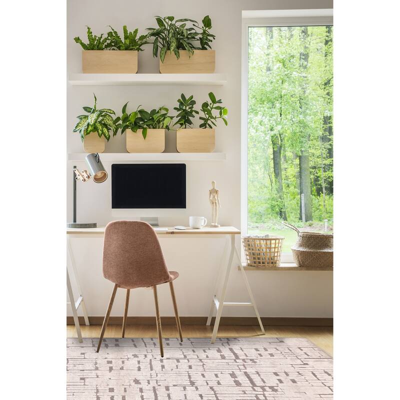 ECARPETGALLERY Hand-knotted Tangier Light Grey Wool Rug - 5'0 x 8'0