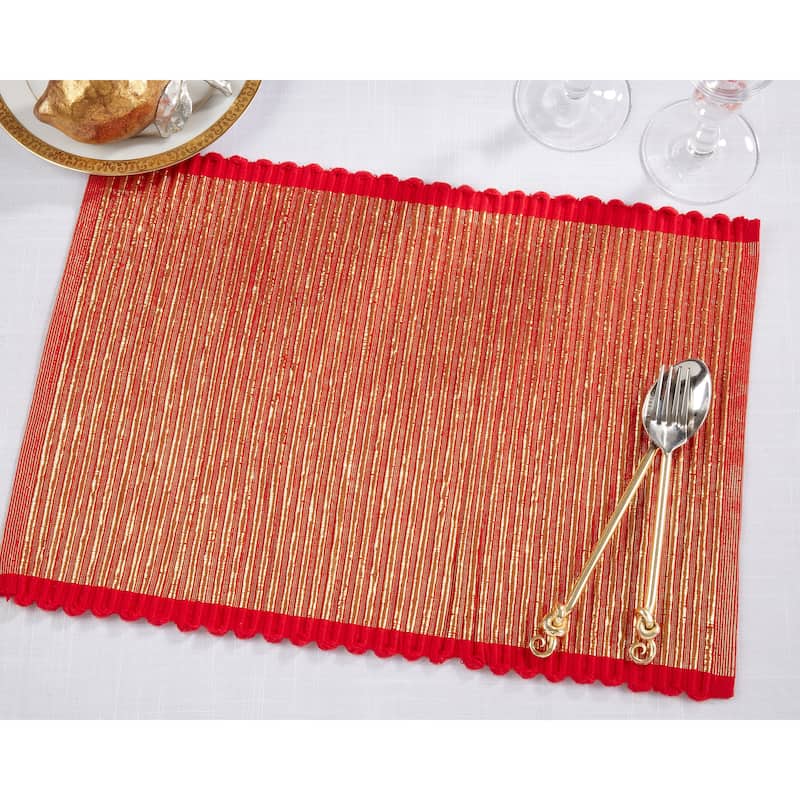 Shiny Chic Shimmer Stripe Placemat (Set of 4)
