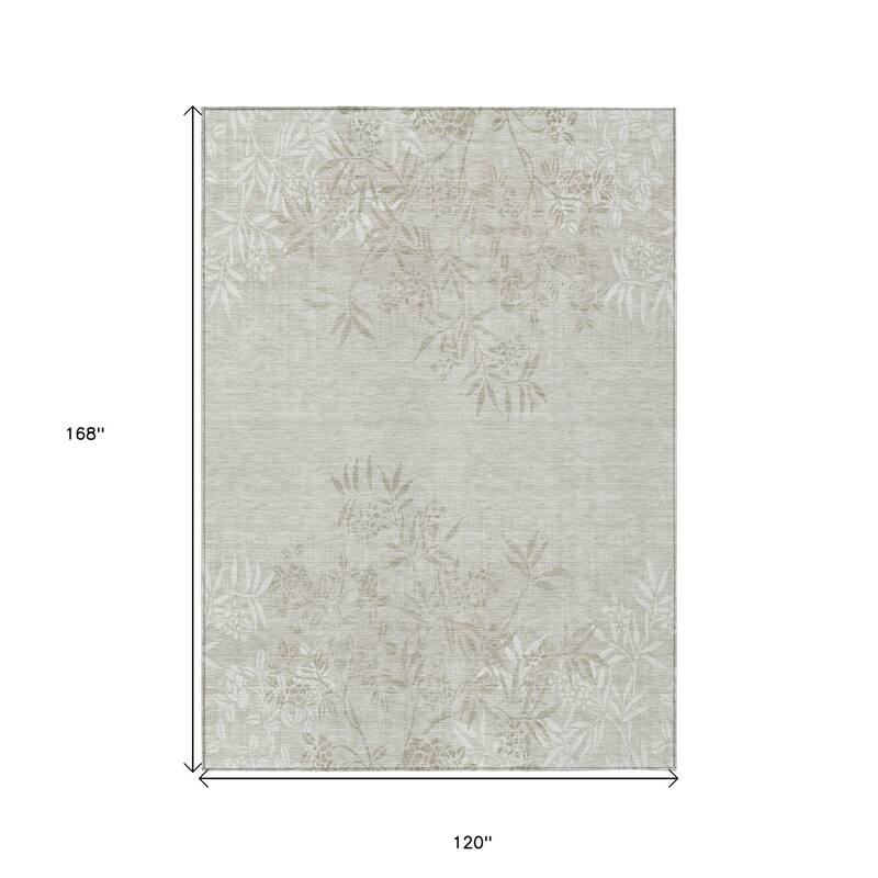 HomeRoots Floral Transitional Rectangle Outdoor Rug