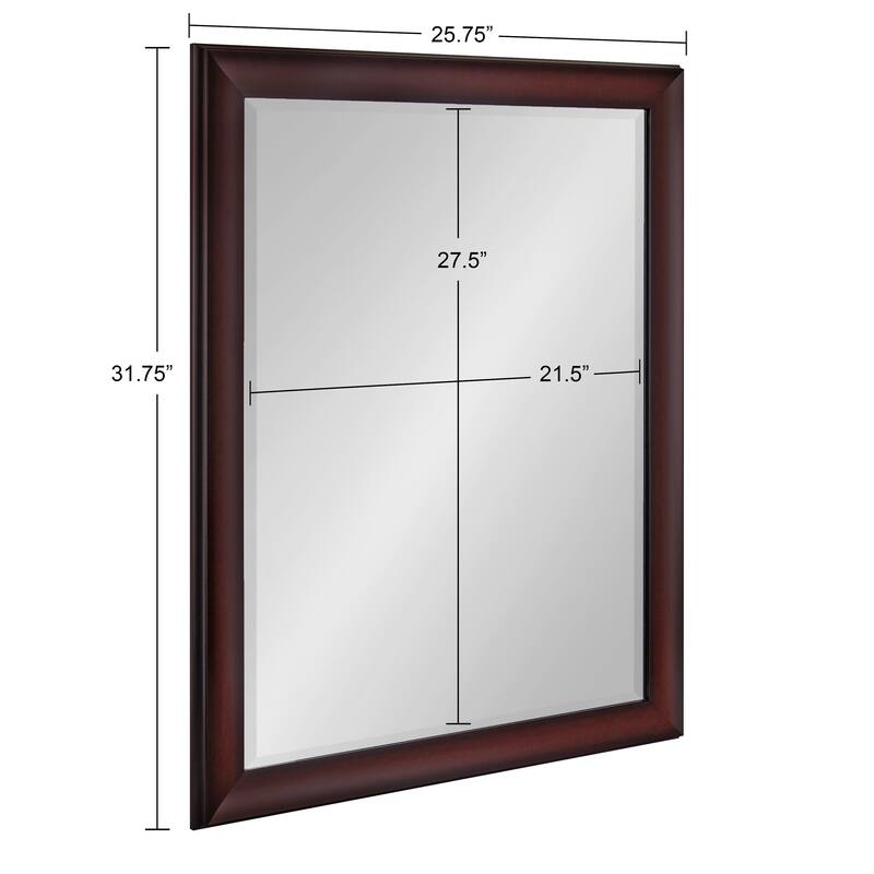 Kate and Laurel Scoop Framed Beveled Wall Mirror