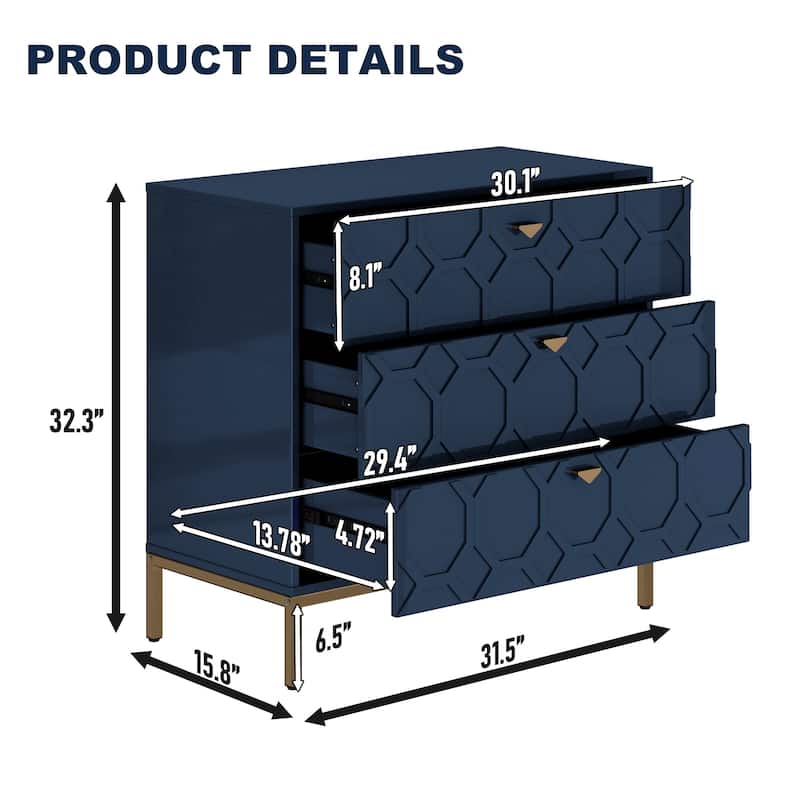 3 drawers cabinet