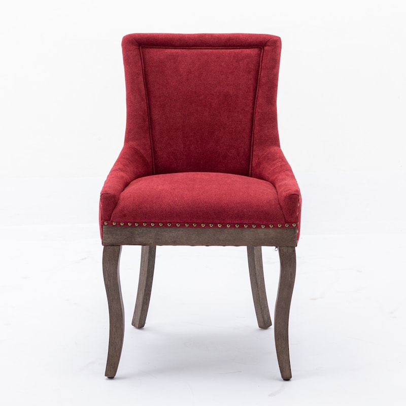 Traditional Tufted Ultra Upholstered Wingback Dining Chair Set of 6