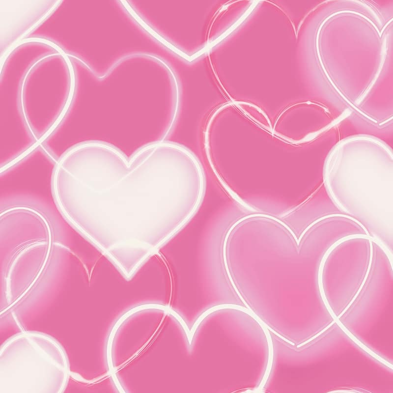 Arthouse Effie Pink Neon Heart Wallpaper