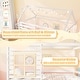 preview thumbnail 10 of 18, Gymax Twin Size House Bed with Trundle Wooden Platform Bed w/ Roof