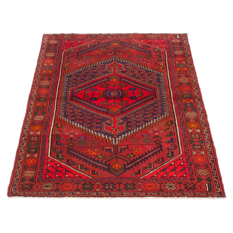 ECARPETGALLERY Hand-knotted Andelz Red Wool Rug - 4'3 x 6'6