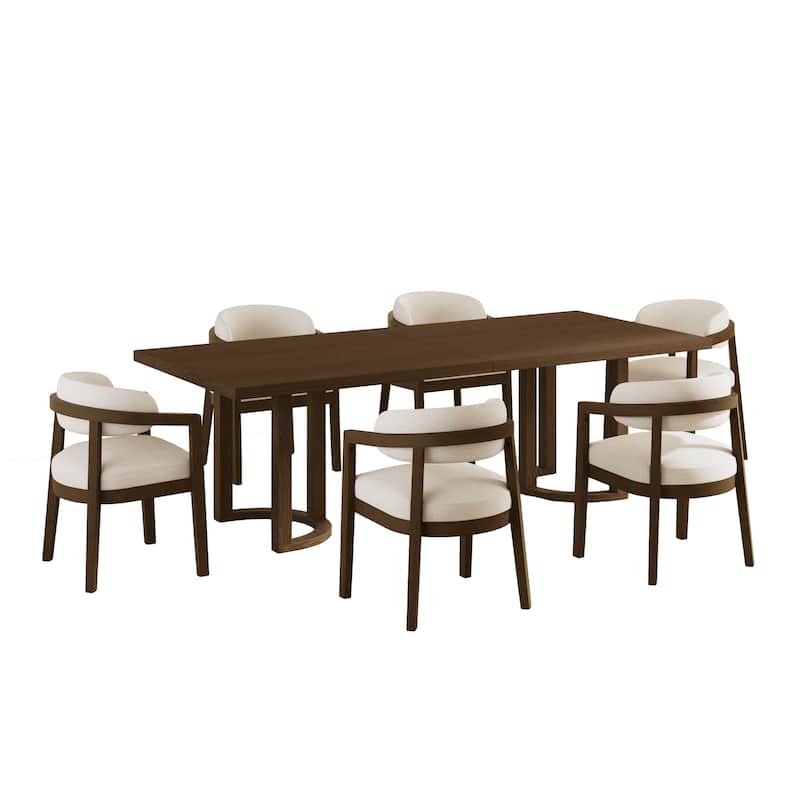 Christopher Knight Home - Montclaire Rubberwood 7 Piece Dining Set