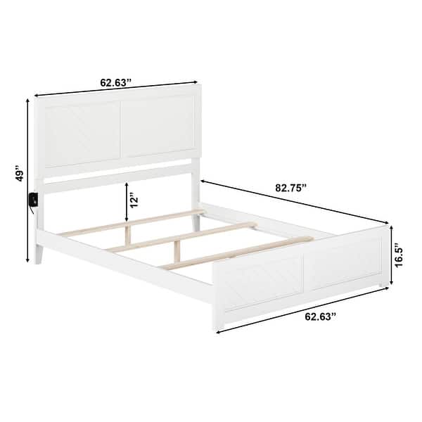 dimension image slide 12 of 15, Canyon Foundation Bed Frame with Matching Footboard