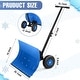 preview thumbnail 2 of 13, Snow Shovel with Wheels,29.1" W x 19.3" H Heavy Duty Snow Pusher for Driveway