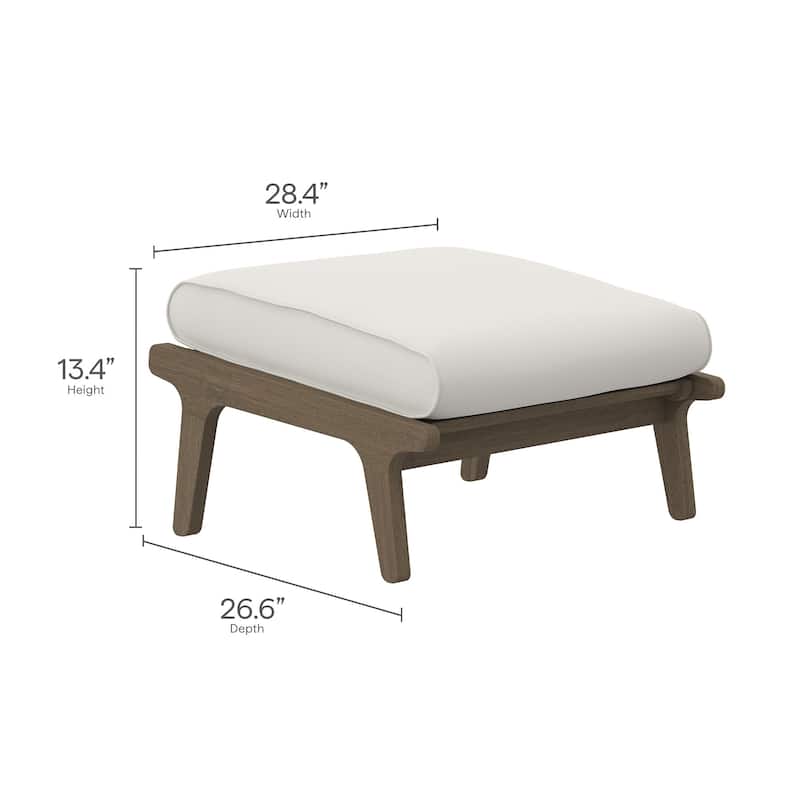 Saratoga Outdoor Patio Teak Ottoman