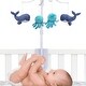 preview thumbnail 4 of 4, Bedtime Originals Whales Tale Blue Whale/Octopus Musical Baby Crib Mobile Toy