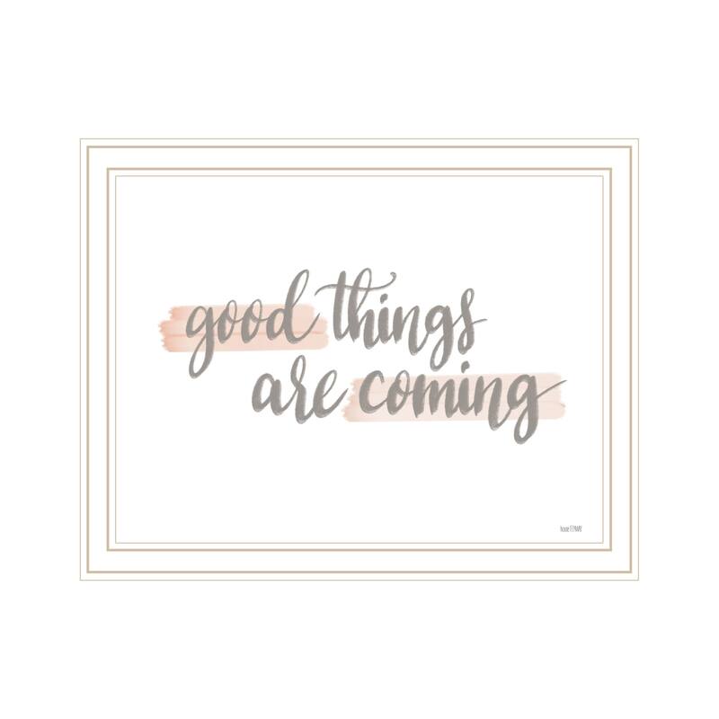 TrendyDecor4U Contemporary "Good Things Are Coming" Framed Print Wall Art