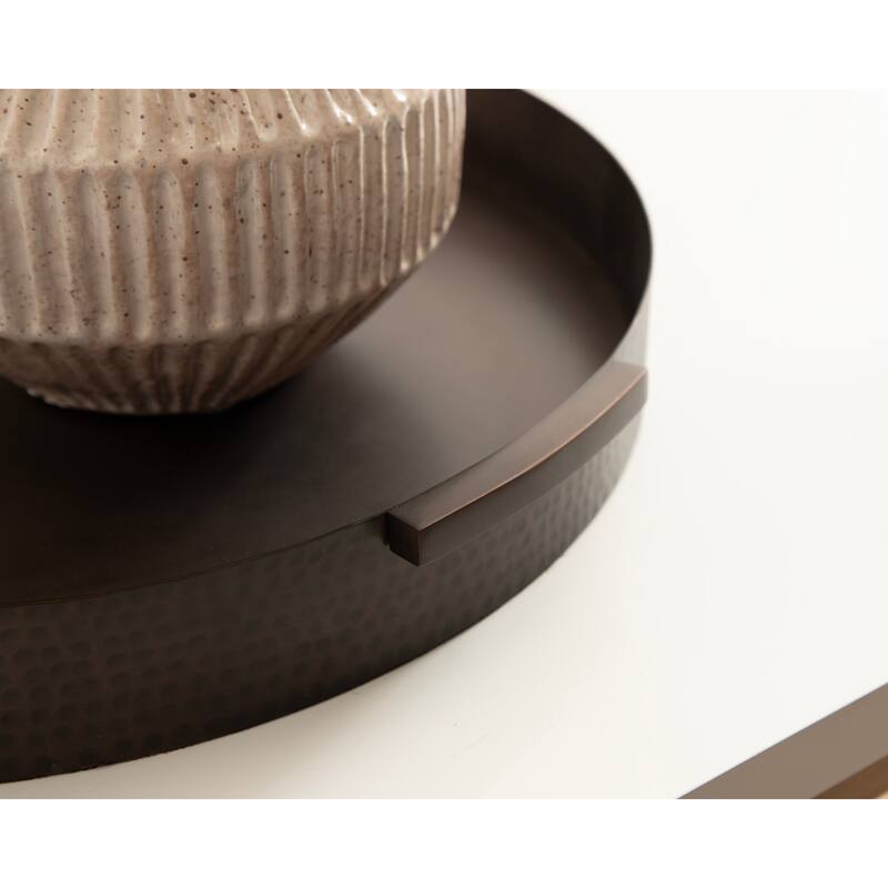 Kate and Laurel Samana Round Metal Tray