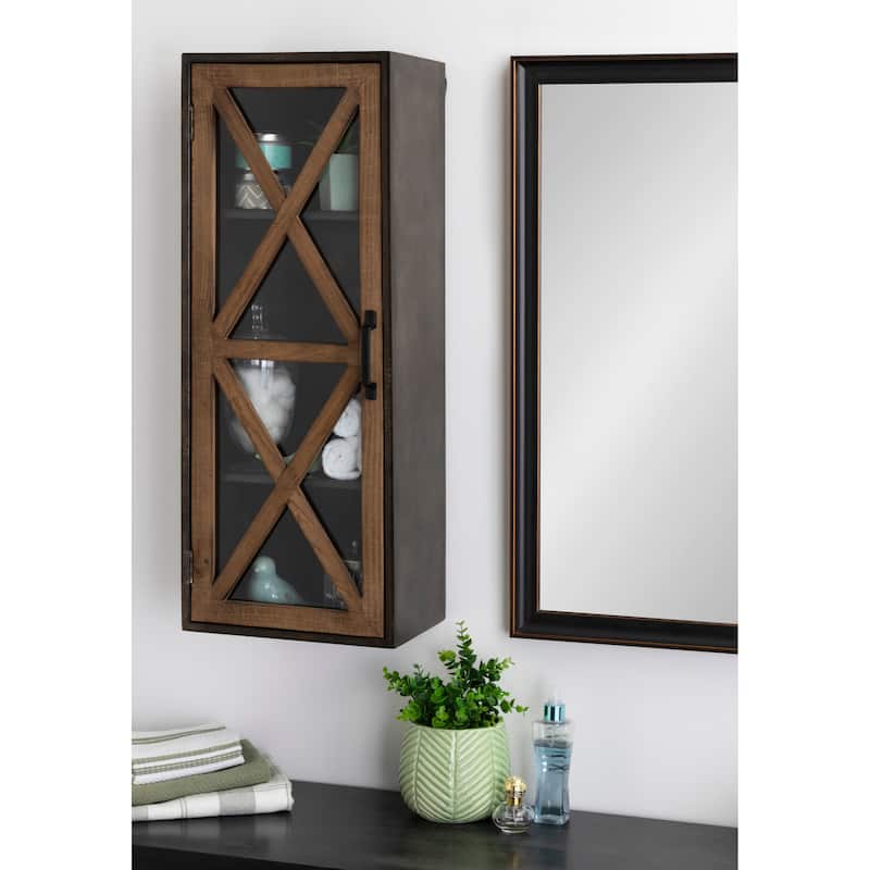 Kate and Laurel Mace Rustic Decorative Cabinet - 12x8x30