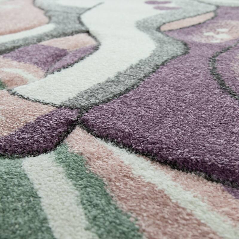 Kids Rug for Nursery Enchanted Unicorn and Rainbows in the Sky