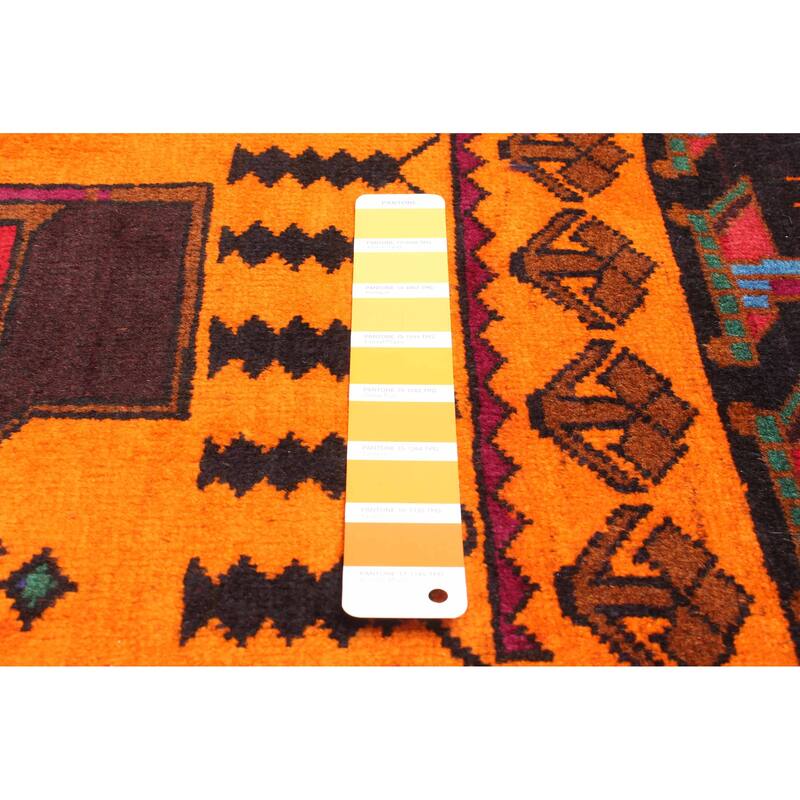 ECARPETGALLERY Hand-knotted Teimani Orange Wool Rug - 2'10 x 4'5