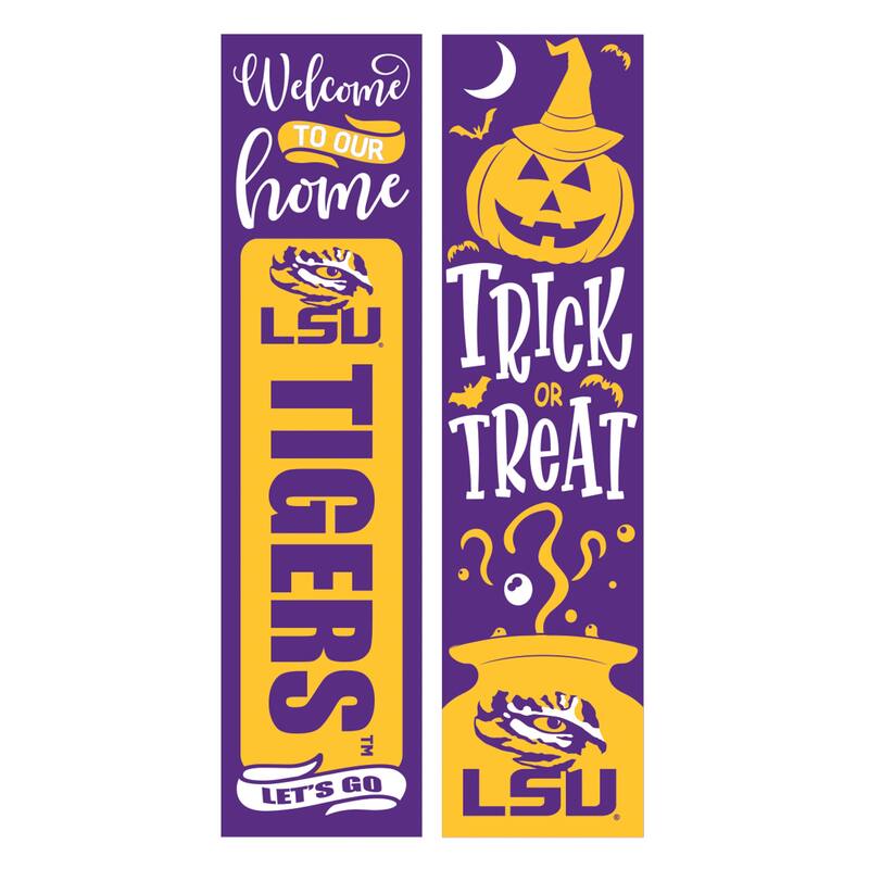 47" Double Sided Seasonal Porch Leaner, Louisiana State University - 47" x 11.25"