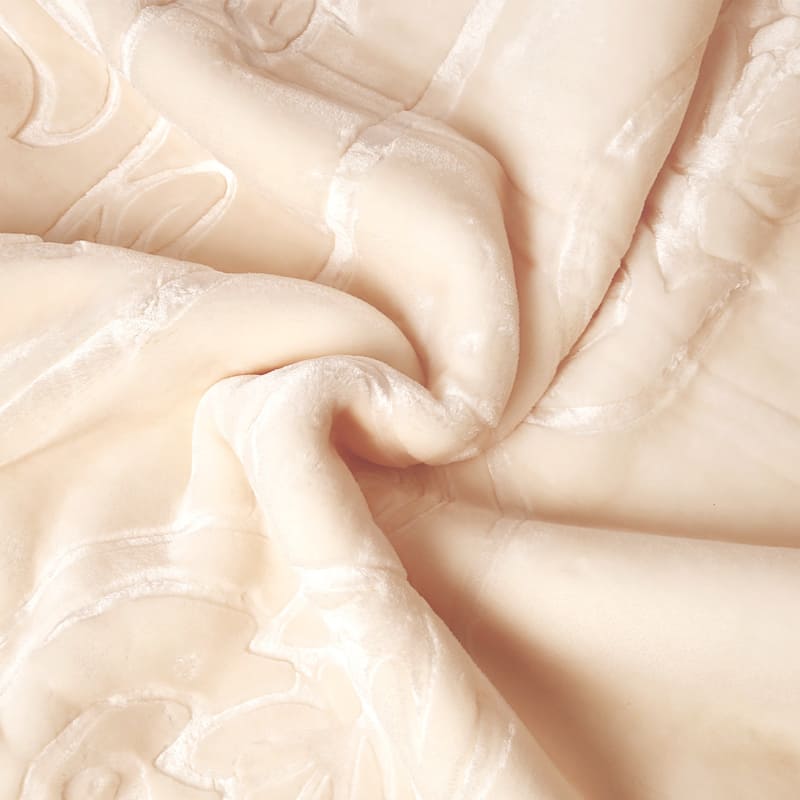 Embossed Floral Bed Blanket 85"x95" - 9lbs