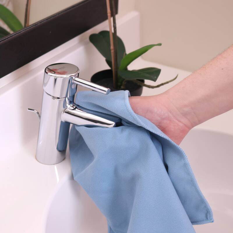 Arkwright 12-Piece Microfiber Suede Window Cleaning Cloths - 16x16