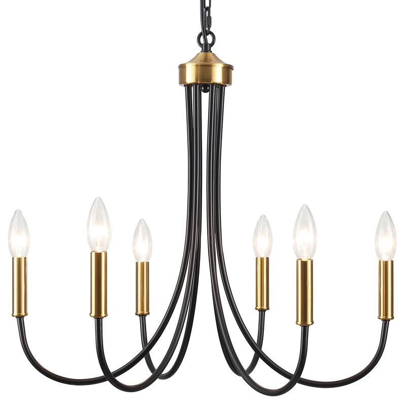 6-Light 23.62 in. Classic Chandelier for Kitchen Living Room