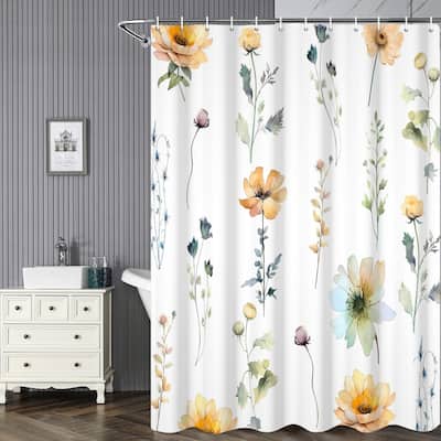 Floral Shower Curtain Spring Flower Shower Curtains for Bathroom Decor