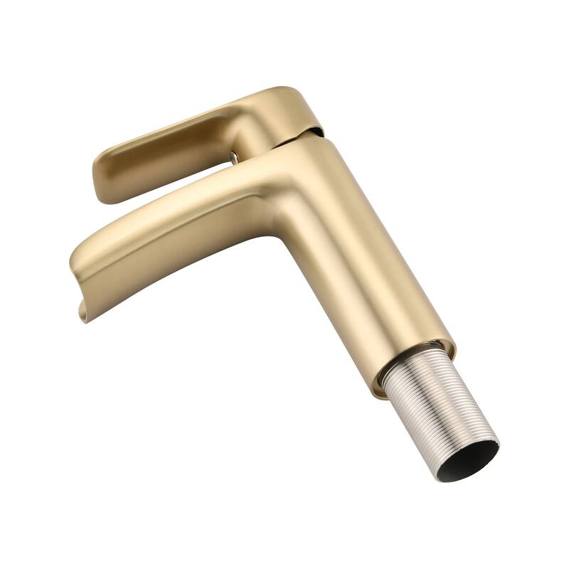 Waterfall Bathroom Faucet Single Handle Bathroom Sink Faucets 1 or 3 Hole with Deck Plate & Overflow Pop Up Drain