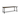 Leslee Outdoor Dining Table, Brown Top, Black Wood Rectangular 79 Inch