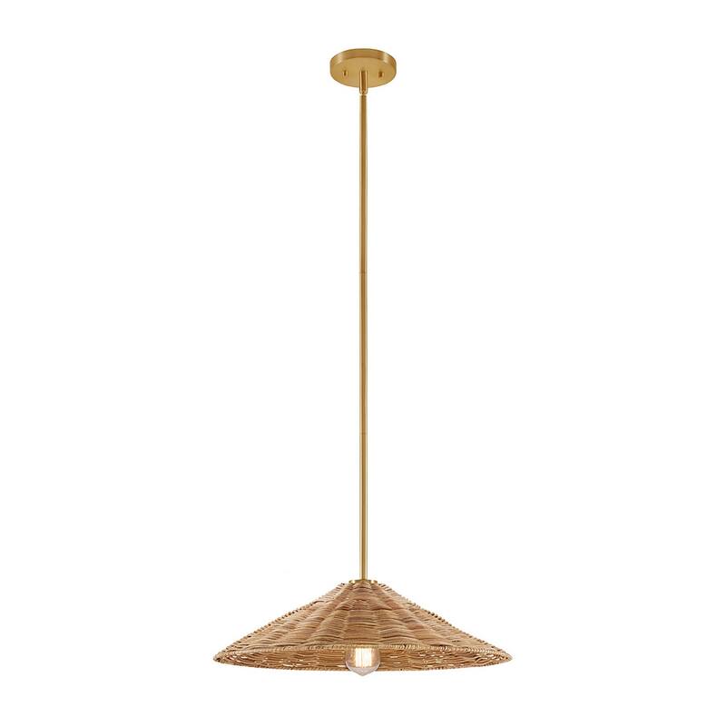 Trade Winds Lighting 1-Light Wicker Pendant