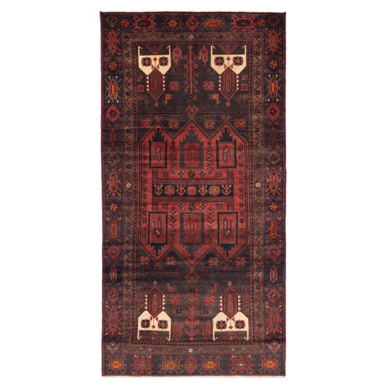 ECARPETGALLERY Hand-knotted Konya Anatolian Dark Grey Wool Rug - 4'8 x 9'4