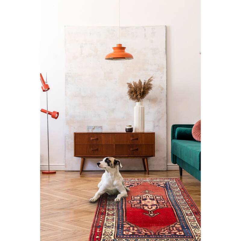 ECARPETGALLERY Hand-knotted Konya Anatolian Dark Red Wool Rug - 3'1 x 6'4