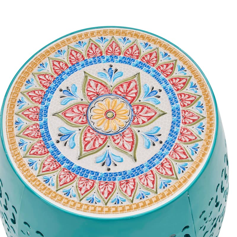 Dekota Indoor/Outdoor Iron and Tile Side Table by Christopher Knight Home