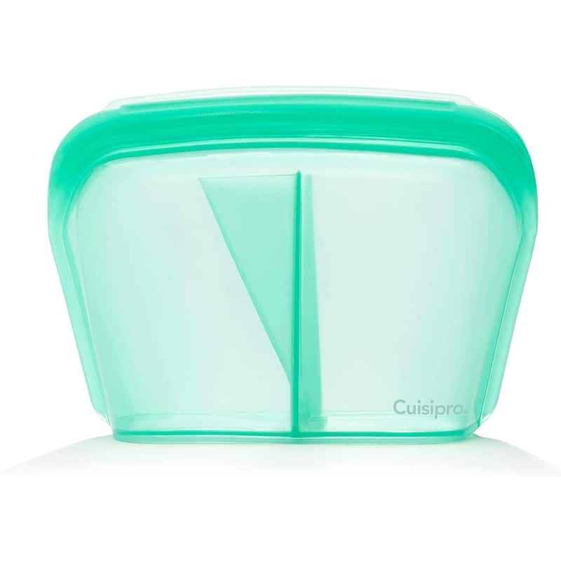 Cuisipro Silicone Stand Up Reusable Bag with Divider 44 oz