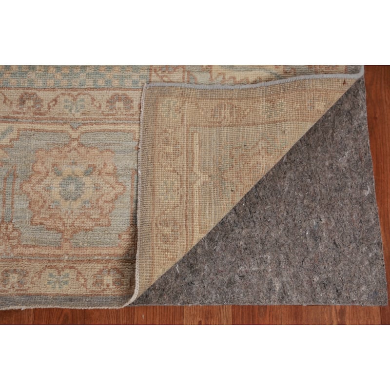 Hand Knotted Oriental 100% Wool Carpet Transitional All-Over Greys & Charcoal Oushak Area Rug - 14' 0'' X 10' 1''