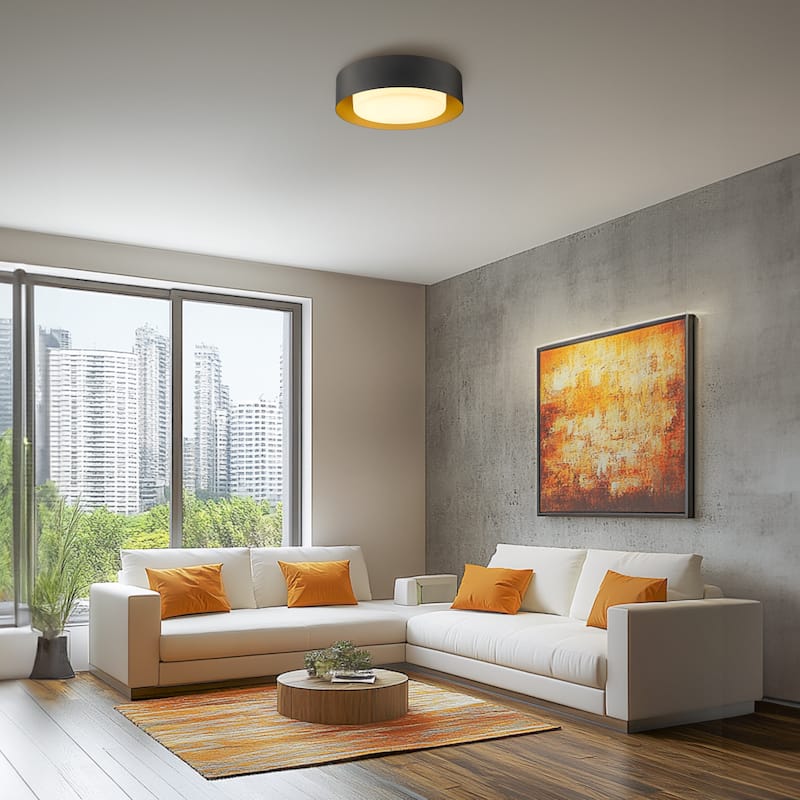 11Inch/ 14 Inch /20 Inch Flush Mount Ceiling Light with Frosted Glass Shade