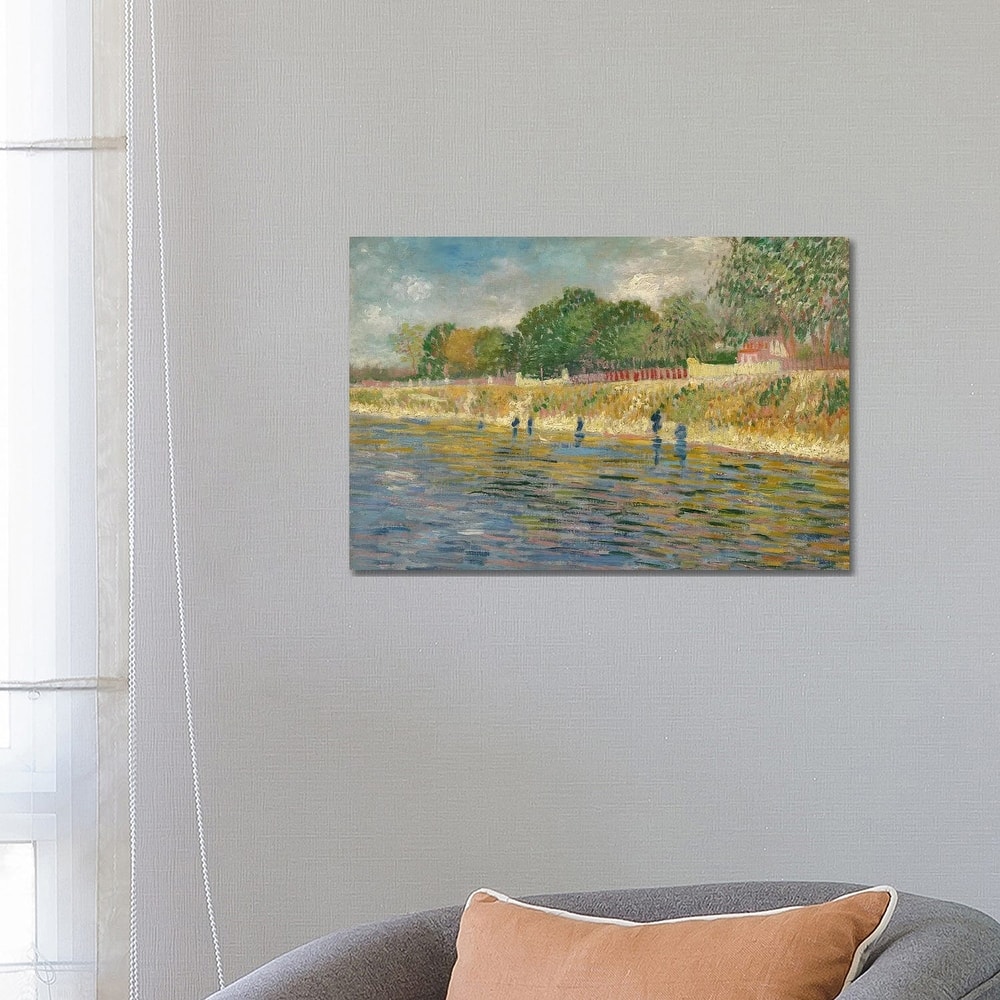 iCanvas "Bank Of The Seine, 1887" by Vincent van Gogh Canvas Print