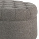 preview thumbnail 4 of 5, Fabric Upholstered Wooden Ottoman with Tufted Lift Off Lid Storage, Dark Gray
