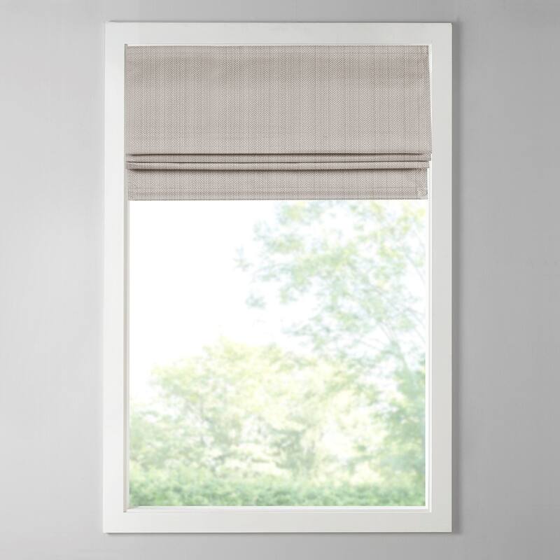 Basketweave Darkening Cordless Roman Window Shade