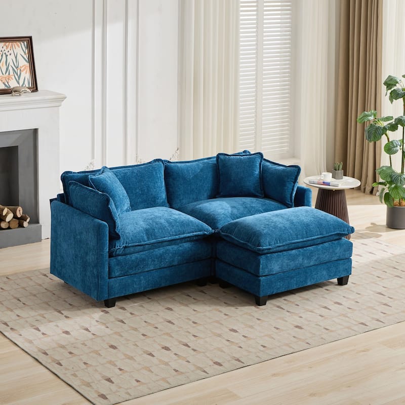 Modern Sectional Cloud Sofa Ottoman for Living Room and Bedroom
