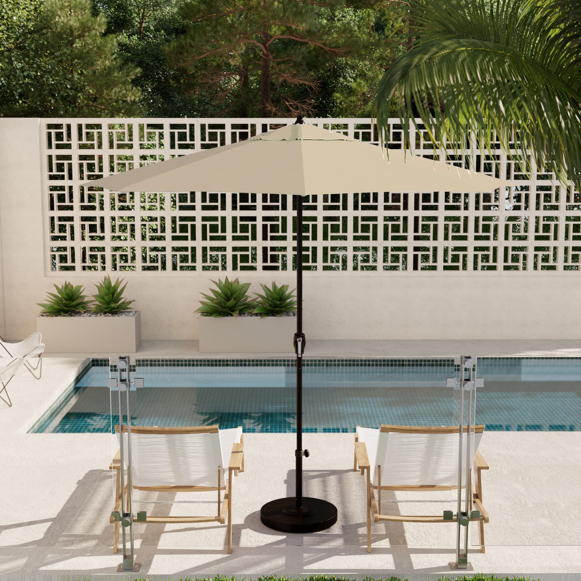 9 ft canvas patio umbrella Clihome 9ft with Fringe with Base Beach Umbrella Fringe Umbrella Boho Umbrella with Tilt Function Outdoor Market Umbrella Ideal for Garden, Lawn, Deck, Seaside : Patio, Lawn & These umbrellas are made from high quality and carefully selected material that is dense and made to last California Umbrella 9' Market Umbrella