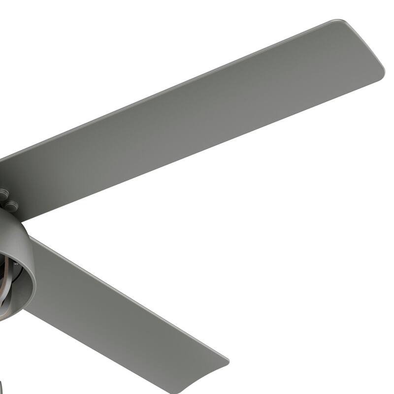 Hunter 52" Spring Mill Outdoor Ceiling Fan w/ LED Light and Pull Chain, Damp-Rated - Industrial, Transitional, Caged
