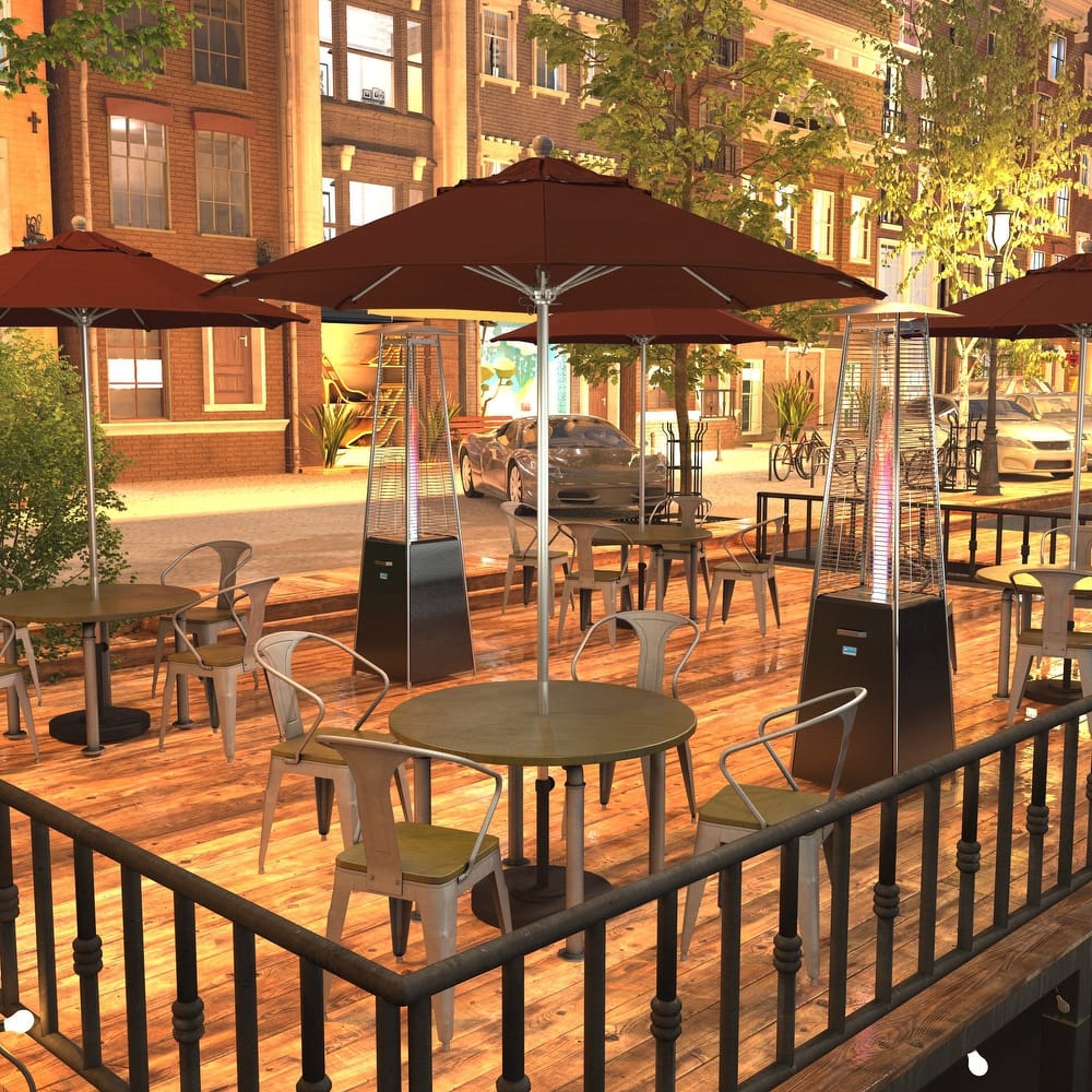 California Umbrella 75' Venture Series Patio Umbrella, Silver Aluminum Pole Fiberglass Ribs Push Lift, Olefin