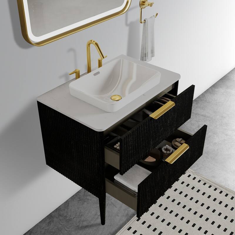 Freestanding Bathroom Vanity with Ceramic Sink