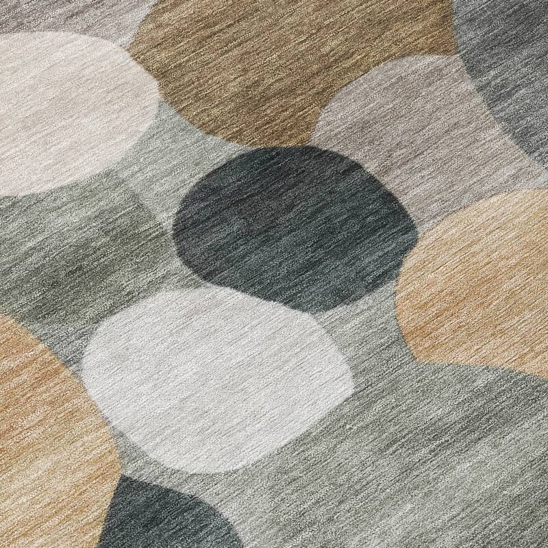 Machine Washable Indoor/ Outdoor Modern Circy Chantille Rug