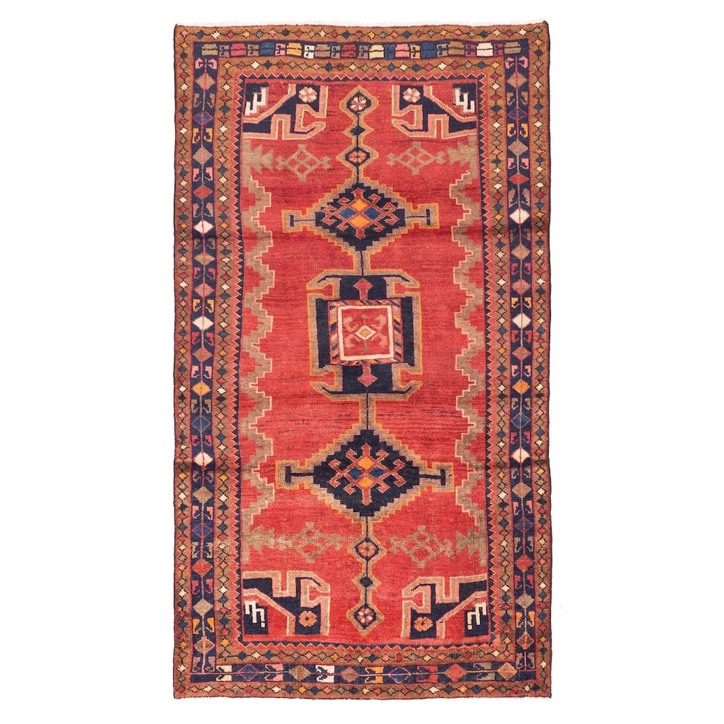 ECARPETGALLERY Hand-knotted Konya Anatolian Red Wool Rug - 4'1 x 7'7